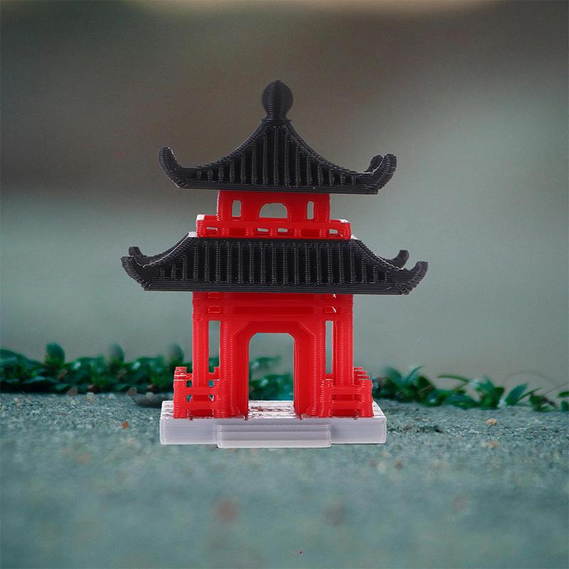 Chinese Pagoda Statue Ancient Building Model Japanese Pavilion Decoration Miniature Rockery Aquarium Bonsai Ornament