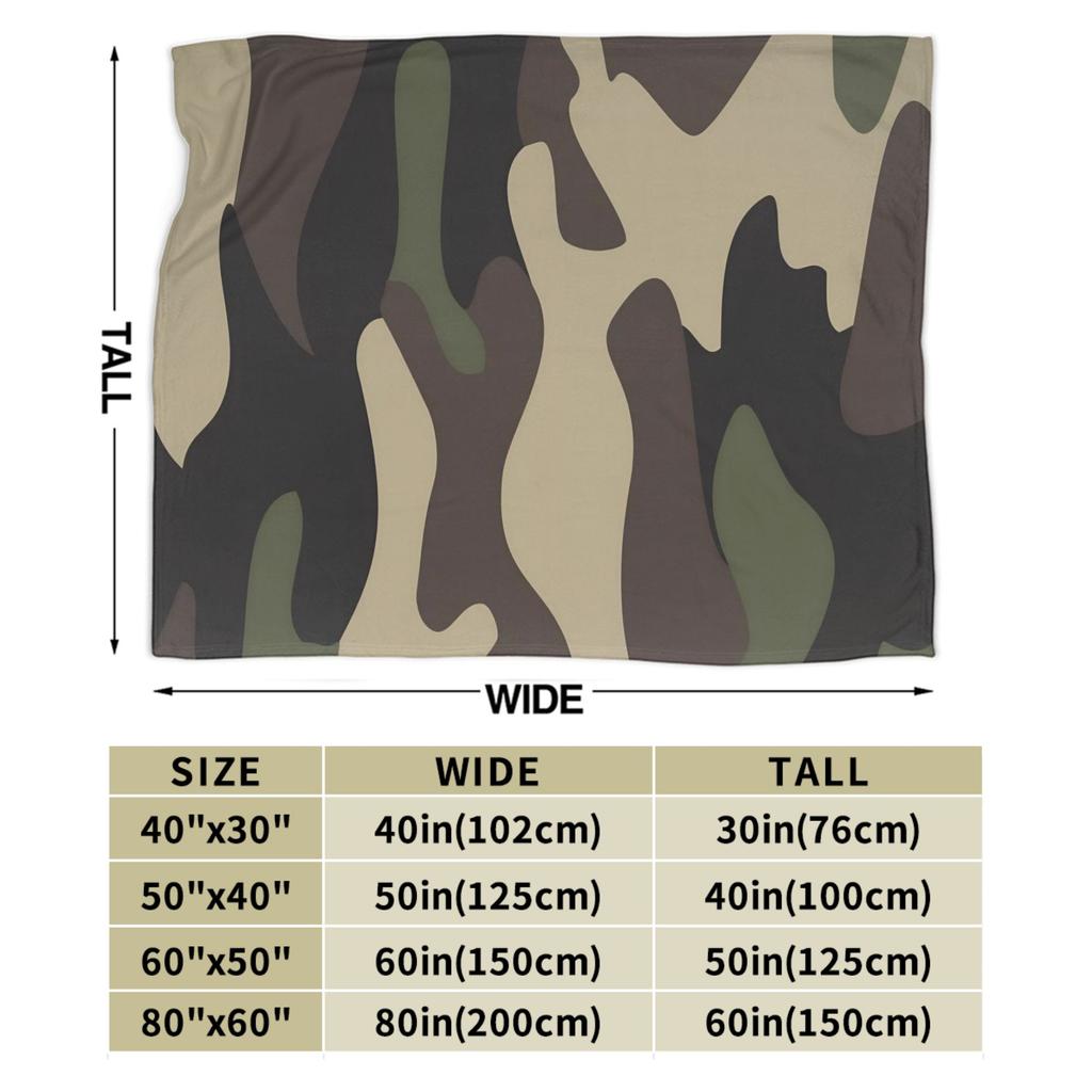 Green And Brown Camo Blanket Quality Warm Throw Blanket Winter Kids Adult Couch Chair Sofa Bed Print Bedspread