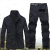 Set Due Pezzi da Uomo Taglie Forti per Primavera e Autunno: Giacca a Bottoni Asciugatura Rapida + Pantaloni Comodi, Abbigliamento da Escursionismo all'Aperto, Abbigliamento Sportivo, Abbigliamento da Lavoro