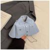 Solid Color Chain Shoulder Bag Coat Women Handbag Personalized Clothes Shaped Crossbody Bag  Girl