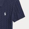 Polo Ralph Lauren Polo Shirt Ss24 Logo Small Pony Embroidered Button Short Sleeve Kids Tops Dark-Blue CWPOSWEG6820439-400