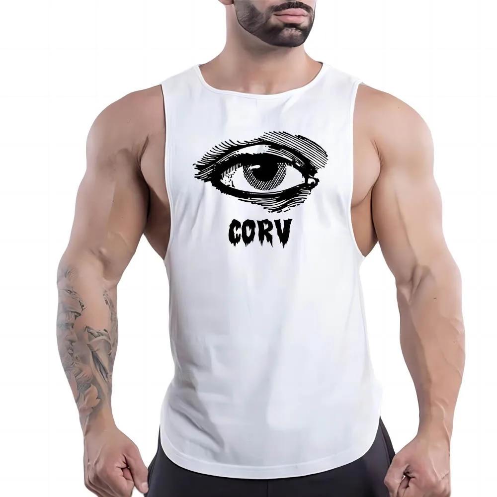 Fashion Y2k Print Tank Top Breathable Basketball Sleeveless Shirt Outdoor Gym Clothing Men Sport Summer Quick Dry Leisure Fnaf