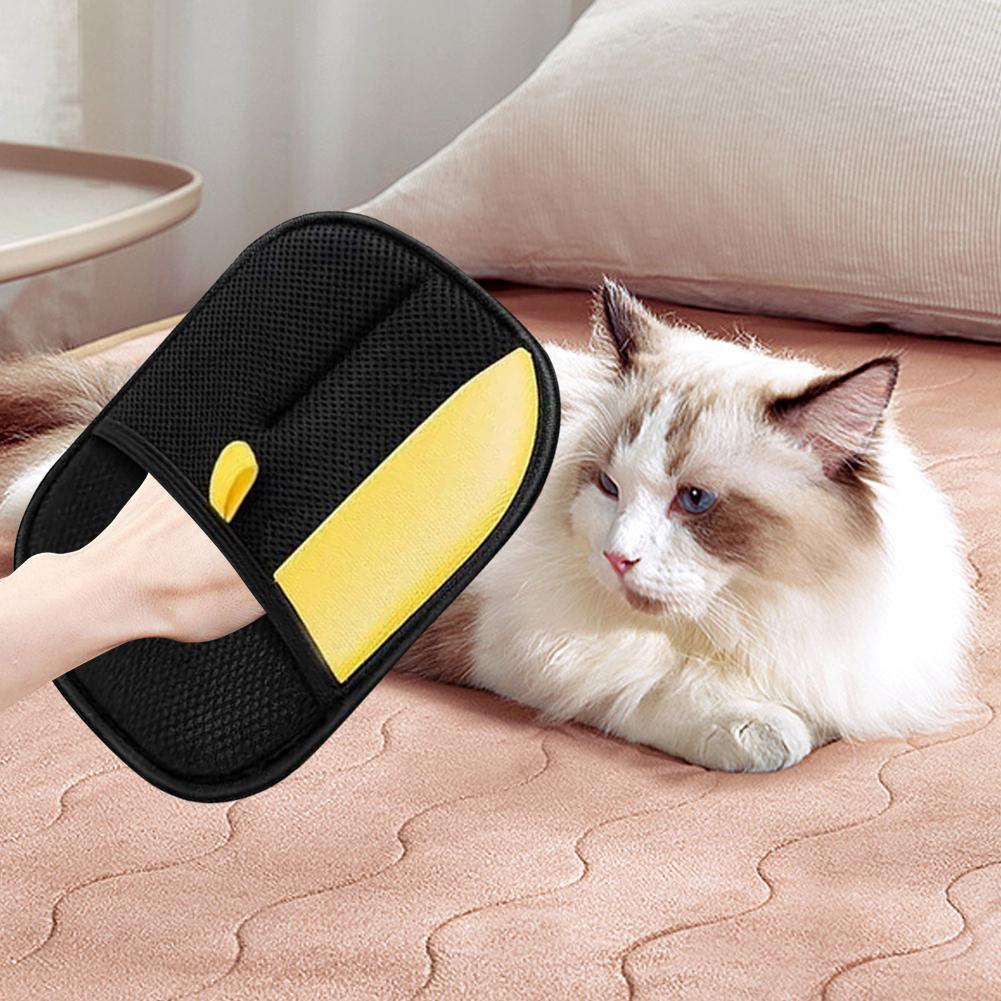 Pet Hair Remover Gloves Reusable Cat Grooming Gloves Pet Fur Removal Mitt for Furniture Curtain Carpet