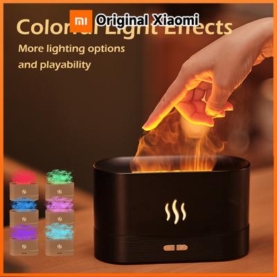 Xiaomi Aroma Diffuser Air Humidifier Ultrasonic Cool Mist Maker With LED Lighting Simulation Colorful Flame Fragrance Machine