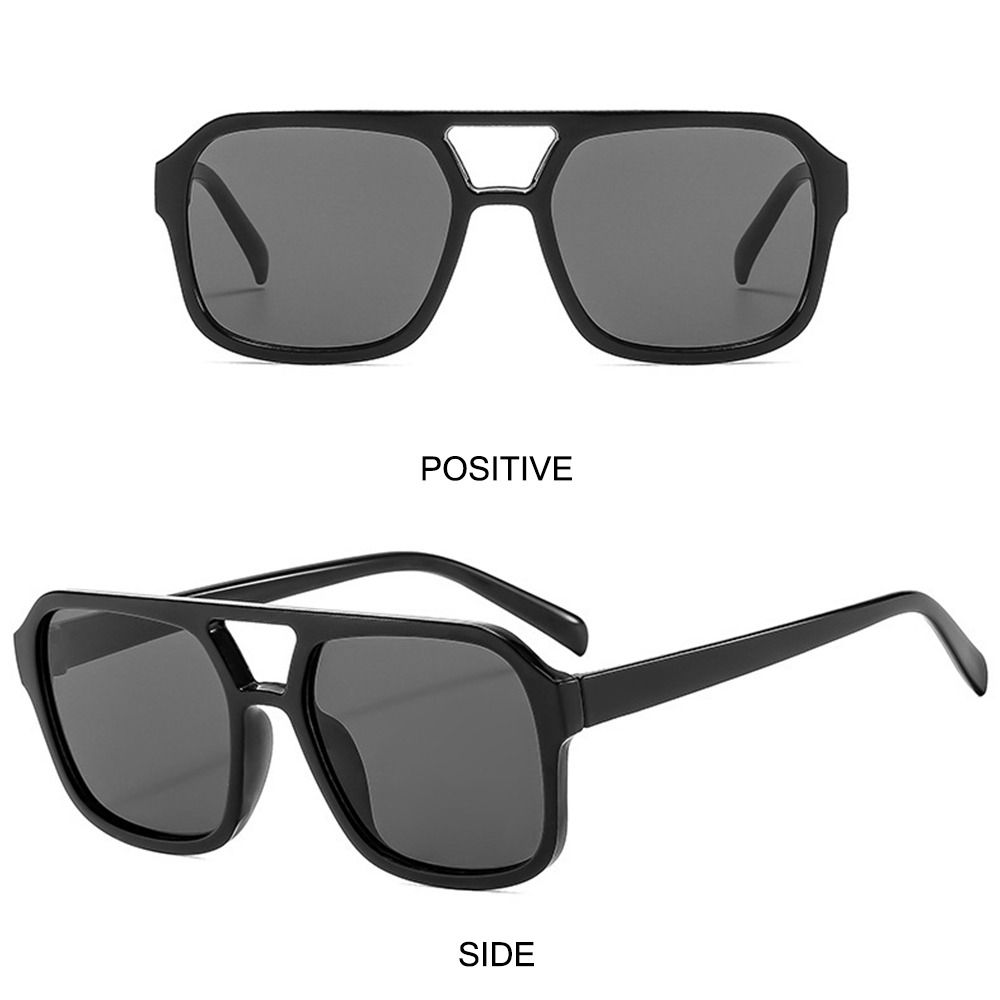 Eyewear Trendy Ins Style Square Aviation Sunglasses UV400 Protection Black Shades Big Frame Sun Glasses for Women & Men