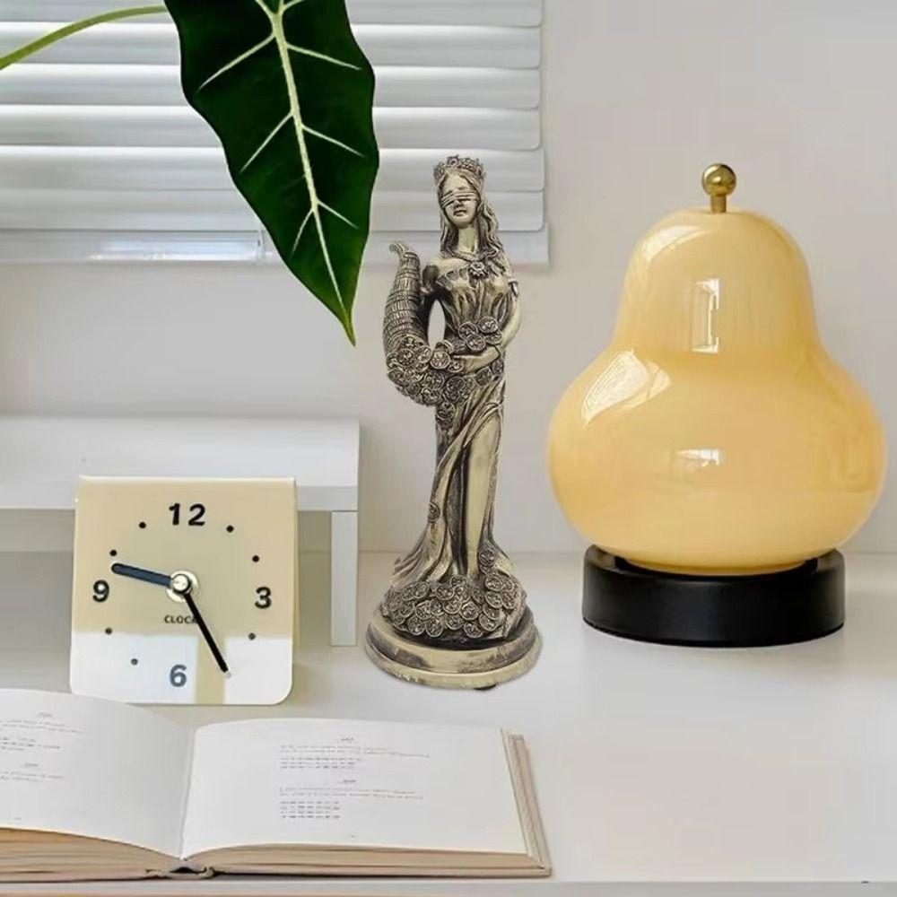 Hand-carved Greek Goddess Ornament Exquisite Lucky Wealth Statue Wealth Goddess Statue  Office