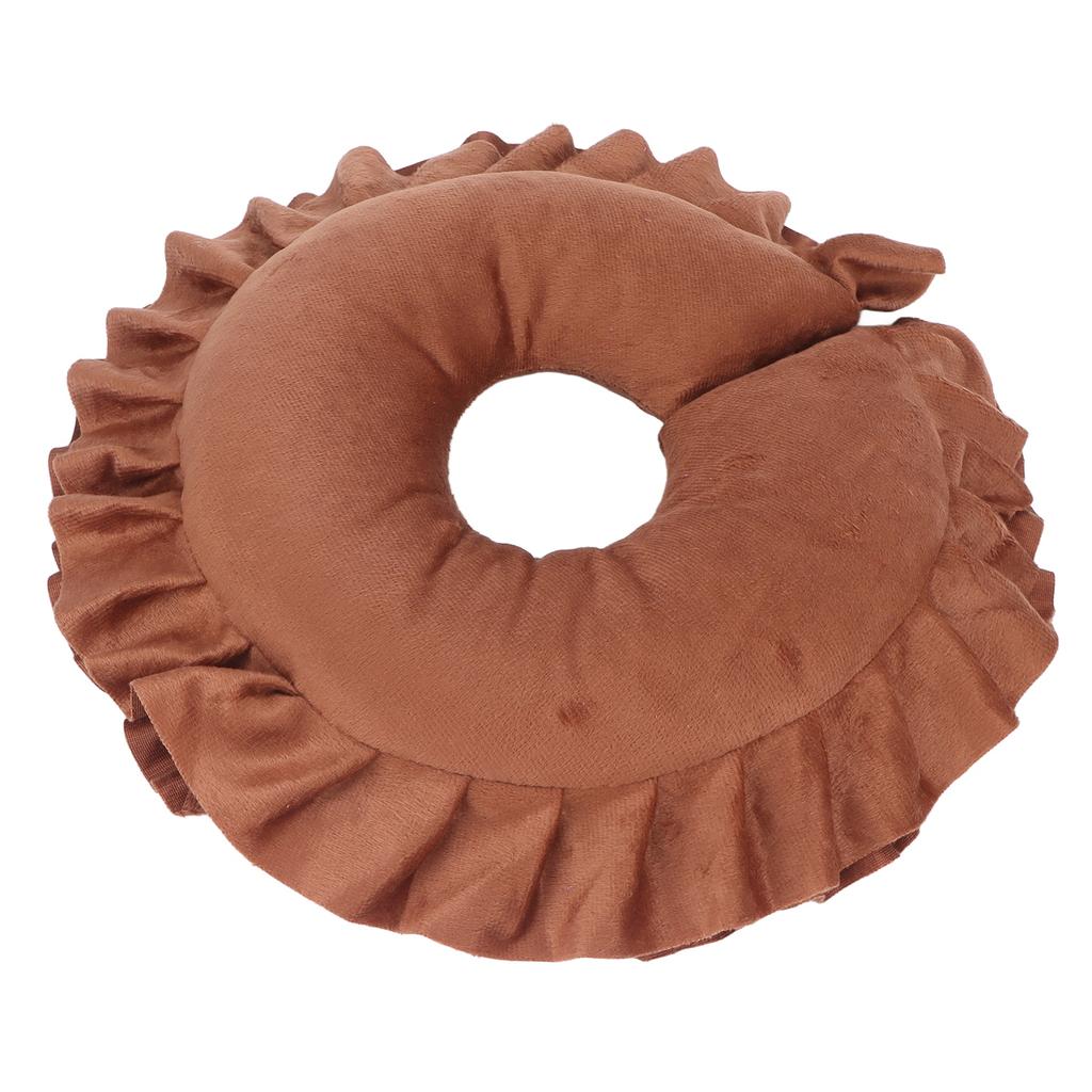 U Shaped Neck Support Cushion Soft Table Bed Face Pillow for Beauty Salon SPA MassageCoffee