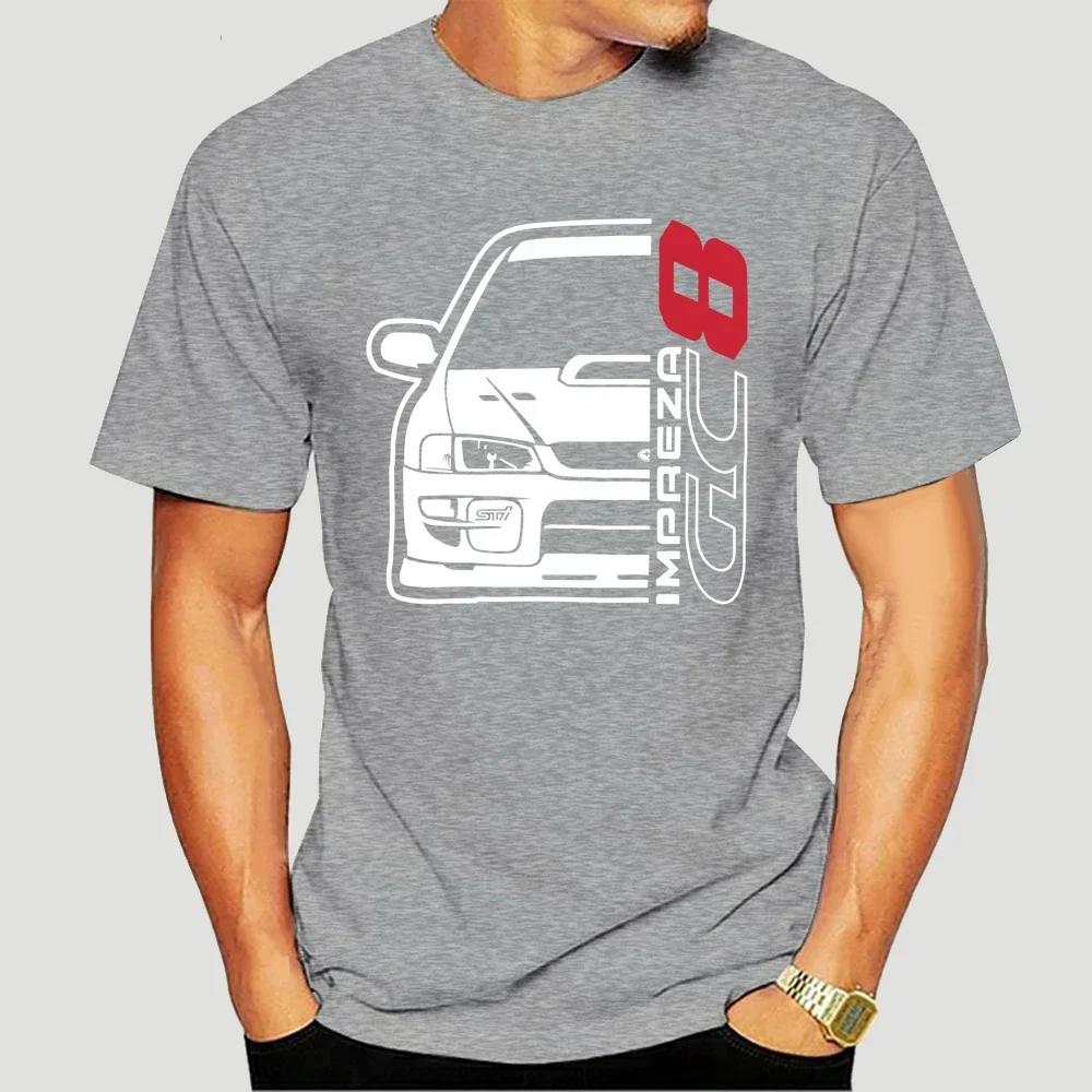 New Men T Shirt Fashion Men Brand Fitness Slim Fit Japan Car Impreza Gc8 T-Shirt Printing Shirt Men Cotton Tees Streetwear 3511X