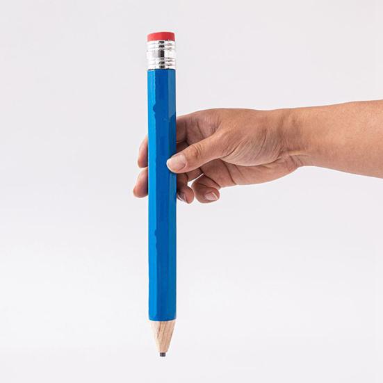 Giant Colored Pencil with Eraser 34cm Wooden Novelty Prop for Decor Photo Shoot Advertising Gift Creative Desk Ornament Unique Present for Artists