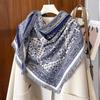 Women S Vintage Cashew Print Oversized Triangular Scarf Warm Versatile Neck Wrap