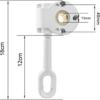 Curtain Winch with Swivel Function (1:11 Gear Ratio) — Worm Gear Crank for Retractable Awnings — Adjustable Winch for Outdoor Canopy Systems
