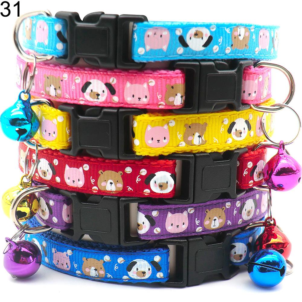 100Pcs  Colorful Dog Collar Adjustable Pet Dog Collars Necklace Durable Puppy Pug Bulldog Collars For Small Dogs