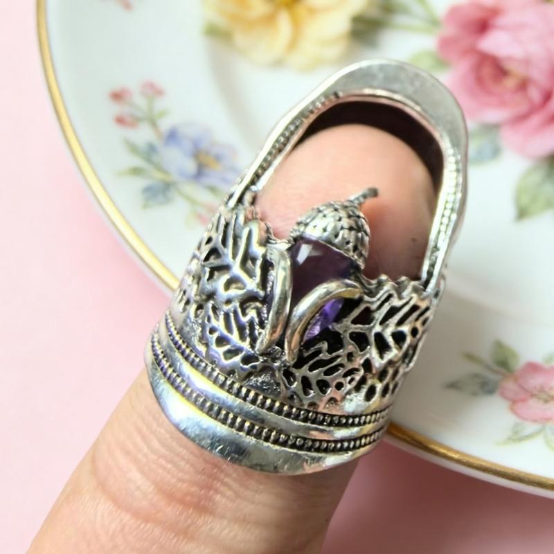 Sturdy Alloy Thimble Tool for Sewing and Crafting Enthusiasts Offering Open Designs Flexibility and Comfortable Fit