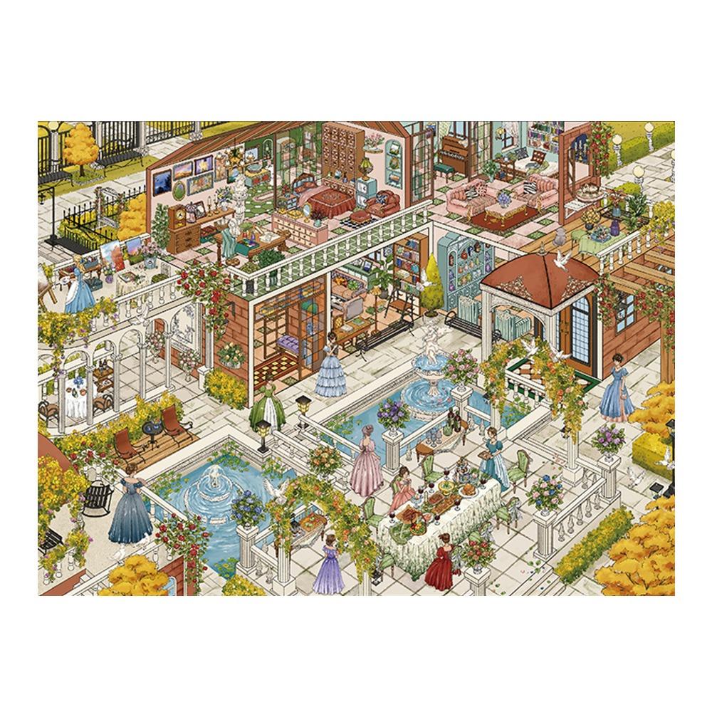 Self Adhesive Miniature Scene Sticker Set Waterproof 3D Street View Stickers
