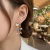 Elegant Butterfly Hoop Earrings Oil Dripping Statement Jewelry Round Circle Earrings  Women
