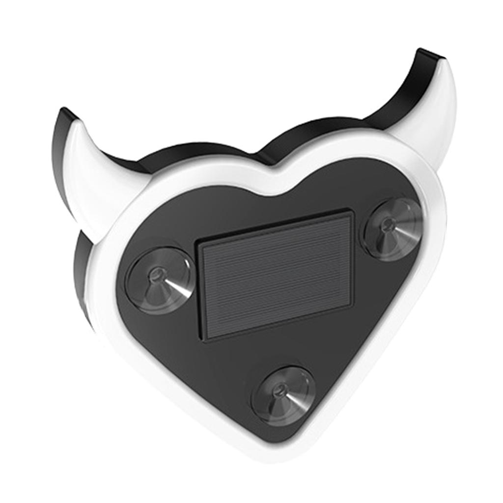 Double Power Source Car Window Light Solar and USB C Charging Heart Shape Decoration Suction Mount Ambiences Lighting