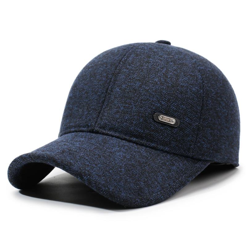 Middle-Aged Cap Autumn Winter Ear Protection Cap Thick Windproof   Baseball Cap Cotton Cap
