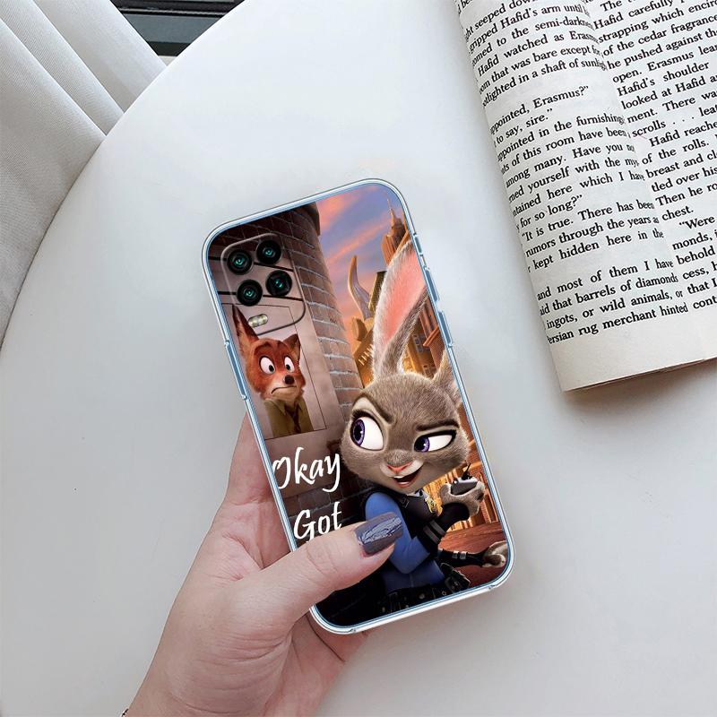 Zootopia Disney Transparent Phone Case for Motorola Moto G7 G8 G9 G84 G85 G73 G24 G15 Z2 Play Power Plus