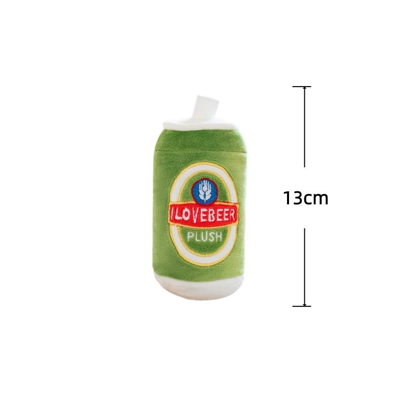 Creative Beer Series Plush Toys Wine Glasses Can Bottle Adorable Simulation Stuffed Toys Kids Toys Birthday Surprise Gifts