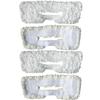 4PCS Universal Replacement Mop Pads Pack 32x10cm Pocket Flat Mop Refills Washable Microfiber Cleaning Cloth for Floor Dusting