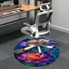 1PC Roses, Blooms Office Round Area Rug, Indoor Mat Suitable ForOffice, Under Office Chairs Bedroom Living Room Home Decor, Room Deco g031