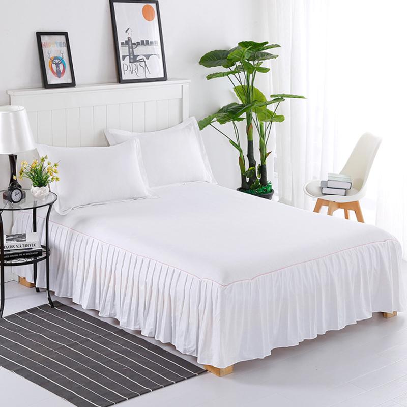 

Плиссированное хлопковое покрывало в стиле принцессы, простое однотонное мягкое утолщенное постельное белье 200*220+40cm