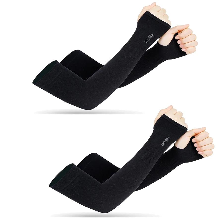 1/2pcs Summer Ice Silk Long Sleeves Anti-Sunburn Arm Cover Men Women Cuff New Cool Hand Sleeves Anti-UV Cycling Arm Sleeve