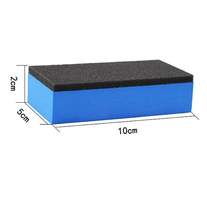 50pcs Car Wheel Cleaning Sponge Car Paint Surface Crystal Plating Sponge Block Waxing Polishing Tire Brush Car Wash Accessories