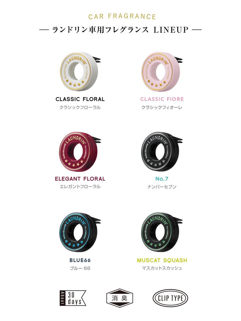 Car Air Freshener Deodorizing 7 Laundrin' [Clip Type] No.