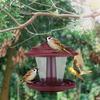 Outdoor Hanging Wild Bird Feeder, Plastic Hanging Outdoor Garden Backyard Decoration Clear Pavilion