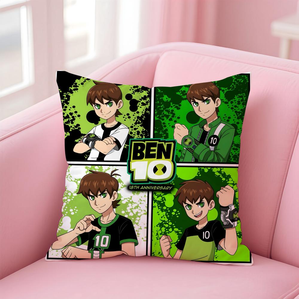 Anime B-Ben 10 U-Ultimate Alien Cushion Cover Comfortable Reversible Pillow Cover Ideal for Car Sofa Bedroom & Beyond