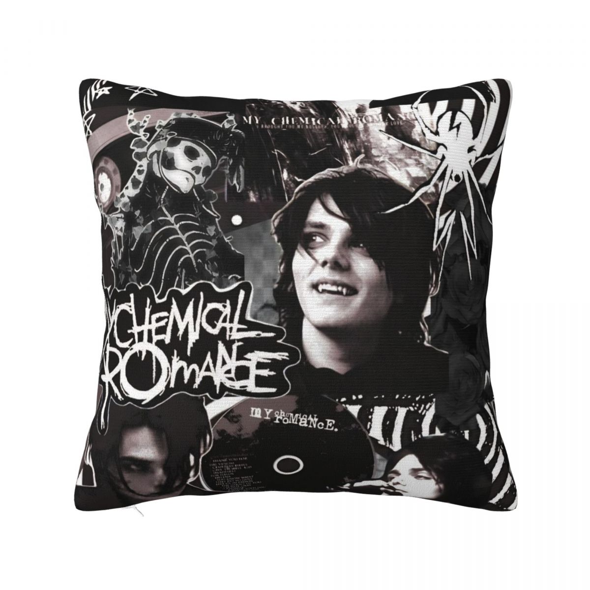 

My Chemical Romance MCR Music Band Pillow Cover Novelty Pillow Case Soft Cushion Cover Pillowcases For Wedding Party Home Decor 12x12Inch
