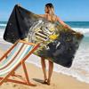 NUFC logo Print Beach Towel, Large Soft Quick Dry Towel for Beach Camping Swimming