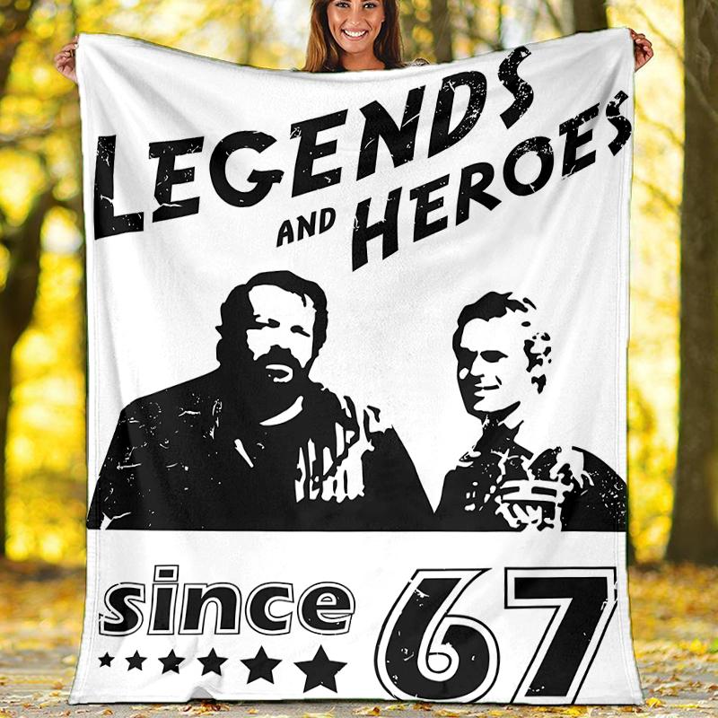 Terence Hill and Bud Spencer printed blanket—lightweight,soft,warm;versatile blanket all seasons—perfect as &air-conditioning throw,nap blanket