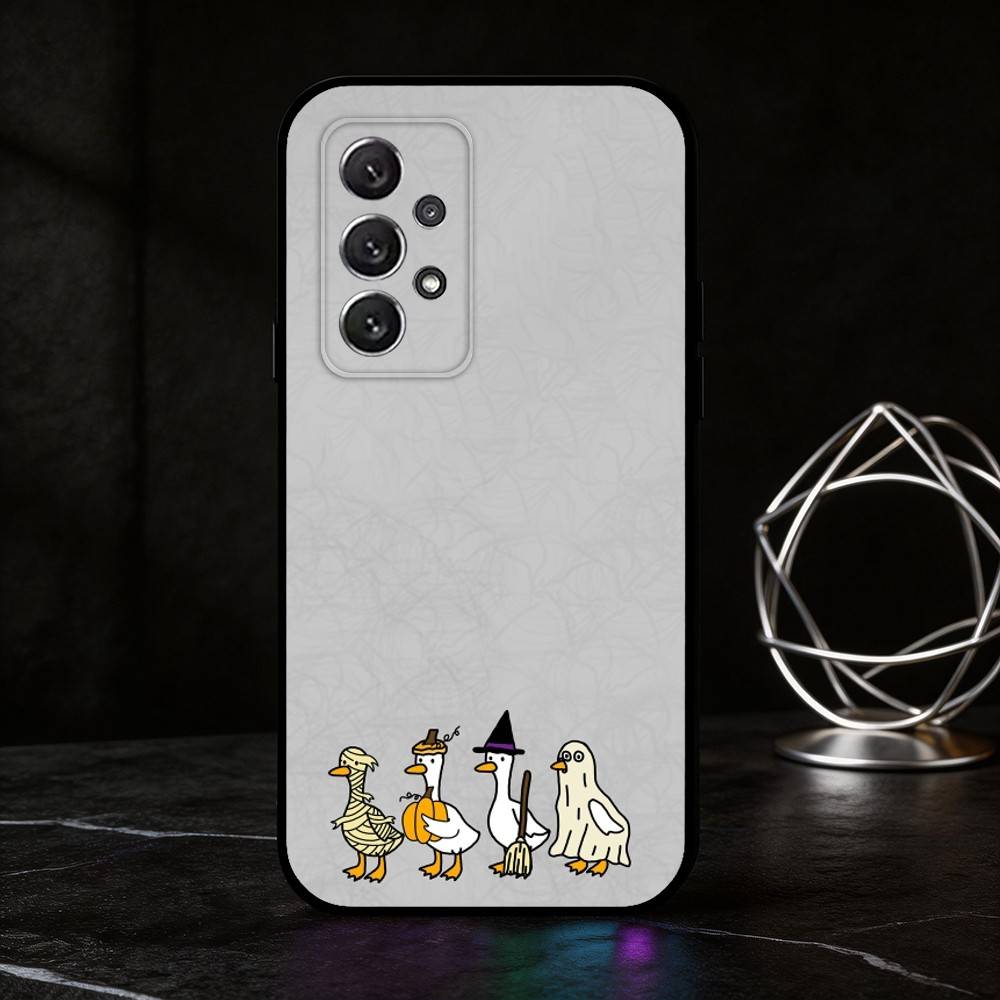 

Minimalist cartoon festival duck phone Case For Samsung S25,24,21,22,23,30,Ultra,20,Plus,Fe,Lite,Note Soft Black Cover Samsung S20lite