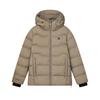 White Series Logo Pattern Outdoor Casual Sports Zipper Hooded Warm Down Jacket Men Outerwear Chestnut-Brown F51M447901F-BN