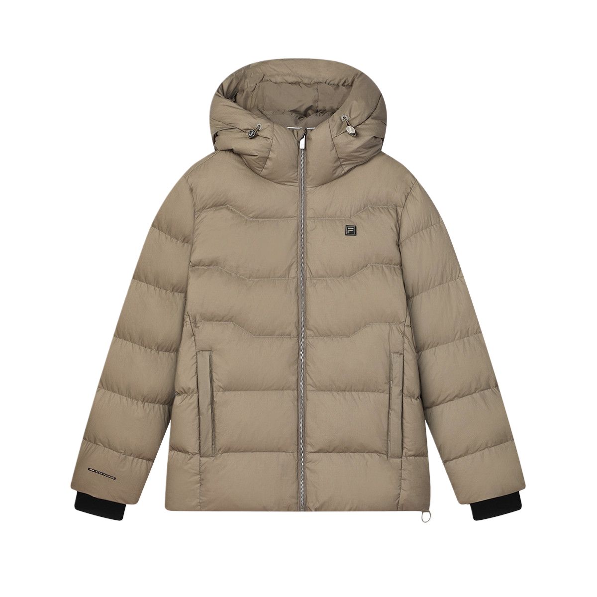 

FILA White Series Logo Pattern Outdoor Casual Sports Zipper Hooded Warm Down Jacket Men outerwear Chestnut-Brown F51M447901F-BN L