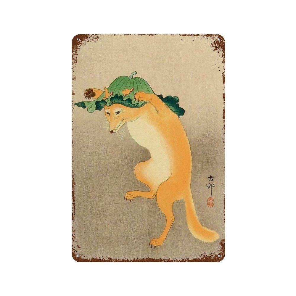 Vintage Japan Art Metal Tin Sign Yayoi Kusama Poster Plaque Katsushika Hokusai Wall Art for Room Club Man Cave Bar Home Decor