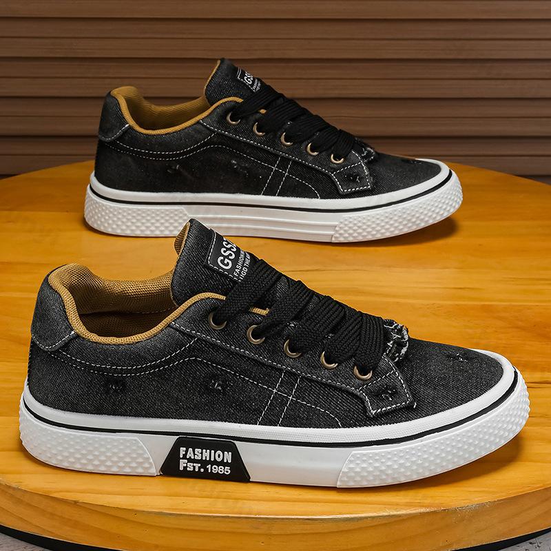 Autumn Men Casual Sports Shoes Canvas Retro Breathable Comfortable Anti Slip Thick Platform Outdoor Running Shoes Zapatillas