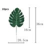10 Pcs Artificial Plants Tropical Palm Leaves Hawaii Luau Summer Party Jungle Safari Birthday Party Wedding Decor Fake Plants