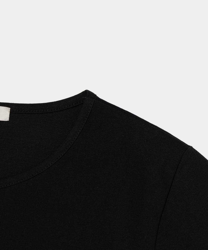ROIDESROIS Silket Layered Short Sleeve T-Shirt (Black)
