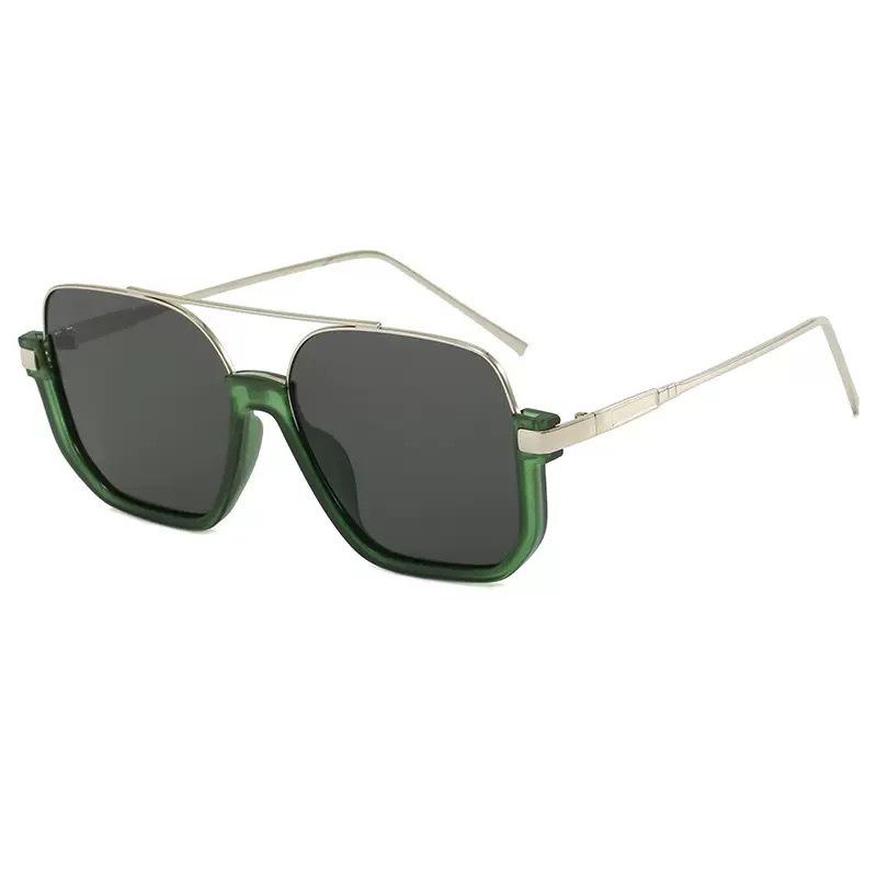 Large Square Frame Double-Beam Sunglasses: New European & American Fashion, Street Style Influencer