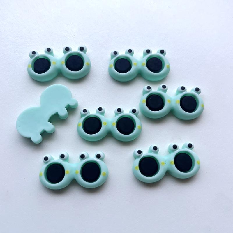 20pcs Mixed Cute Animal Glasses Resin Flat Back Decorative Scrapbook Diy Jewelry Hair Accessories Charm Decorative Accessories