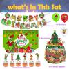 Theme Party Decoration Flag Pulling Cake Plaque Sticker Set
