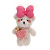 Furry Bear Plush Toys Pendant Bag Accessories Soft Plush Bear Toy Bowknot Bear Keychain  Gift