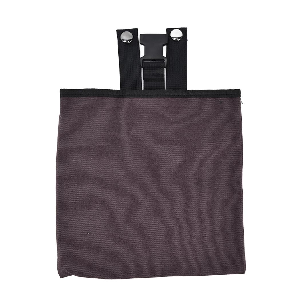 Foraging Bag Canvas Foldable Portable Thick Unique Simple Appearance Belt Fruit Picking Pouch for Outdoor CampingBrown