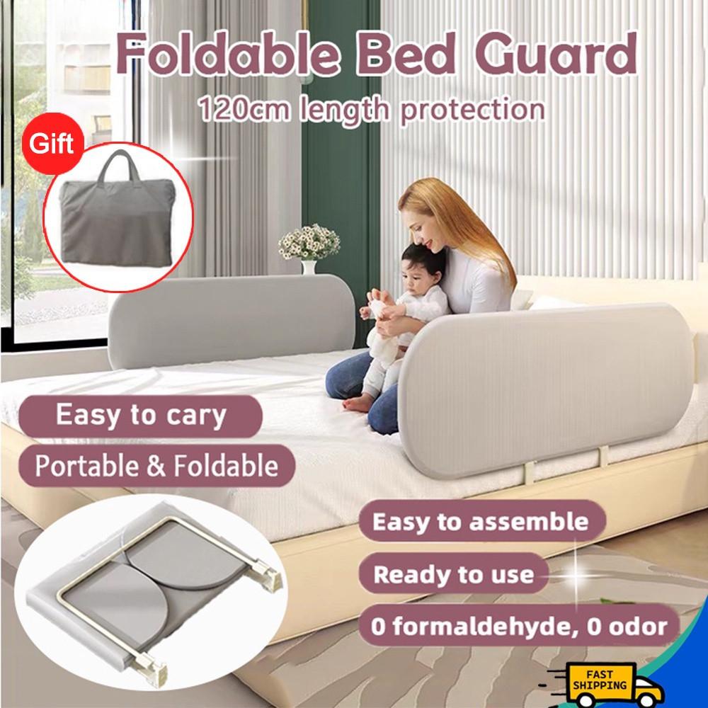 Anti-fall Guard Gate Babies Kids Safety Bed Guard Soft Foam Baby Bed Fence Home Use Foldable Portable Bed Rail