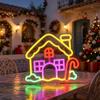 Luminous Christmas Neon Sign USB-powered Xmas Shaped Light Atmosphere Signboard  Camper