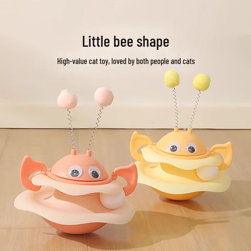 Bee Tumbler Cat Play Disk Toy (2-Pack)