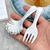 Short Handle Shell Shape Ice Cream Scoop Fork Stainless Steel Sugar Salt Spoon Tea Coffee Dessert Spoon Kitchen Condiment Scoop